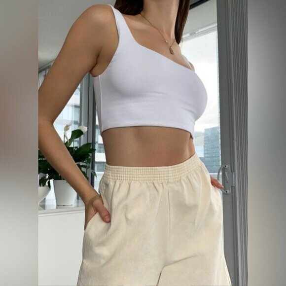 Aritzia Wilfred Free Nova 7" Boxer Shorts High Rise waist  Linen Cotton Size XS - Picture 6 of 15